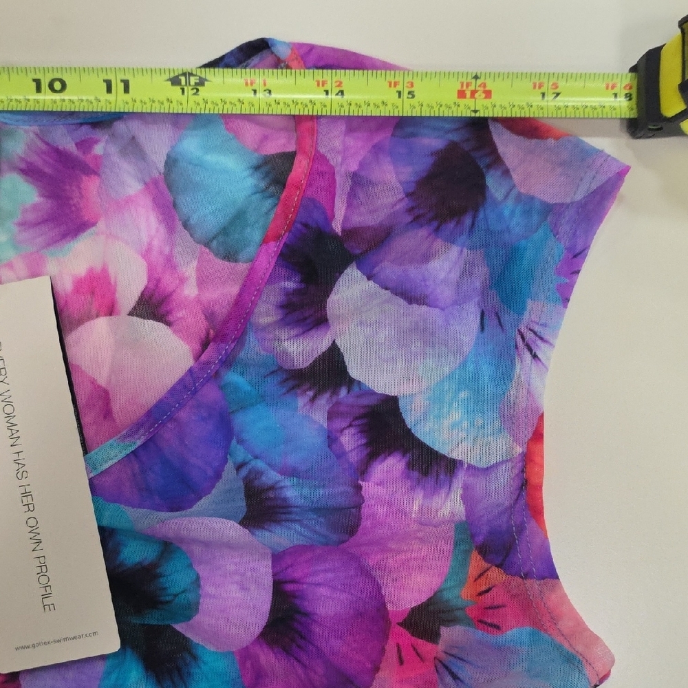 Profile by Gottex by Women's Hankerchief Hem Tunic Swimsuit Cover-up, L, NWT - Picture 10 of 16
